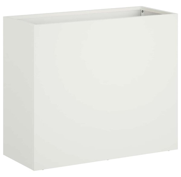 Doniczka ogrodowa Biały 50 x 20 x 40 cm Stal zimnogięta