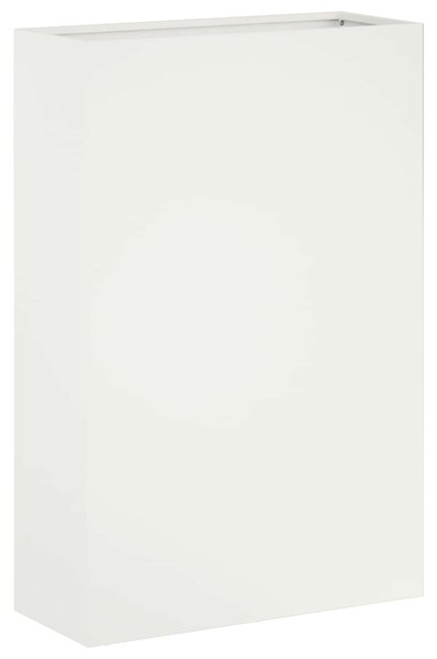 Doniczka ogrodowa Biały 50 x 20 x 75 cm Stal zimnogięta