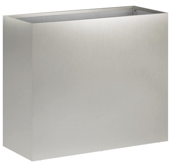 Doniczka ogrodowa srebrny 50 x 20 x 40 cm Stal nierdzewna