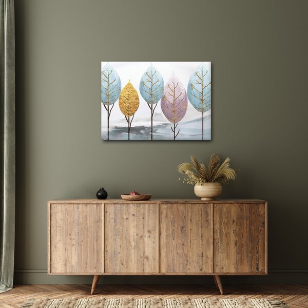 Obraz - Designowe drzewa (70x50 cm)