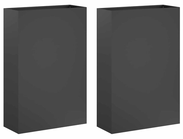 Doniczka ogrodowa 2 szt. antracytowy 50 x 20 x 75 cm