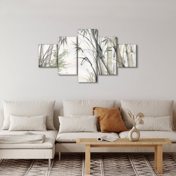 Obraz - Bambusy, rysunek (125x70 cm)