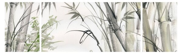 Obraz - Bambusy, rysunek (170x50 cm)