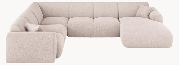 Panoramiczna sofa narożna Chenille Nolio (6-osobowa)