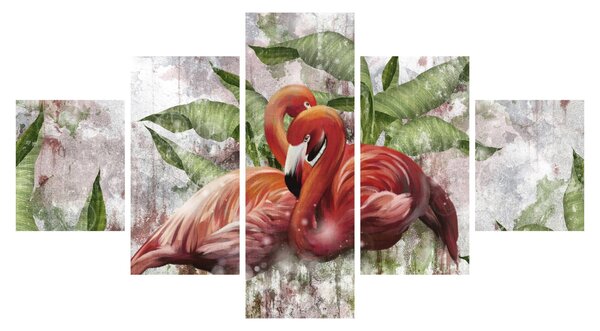 Obraz - Flamingi (125x70 cm)