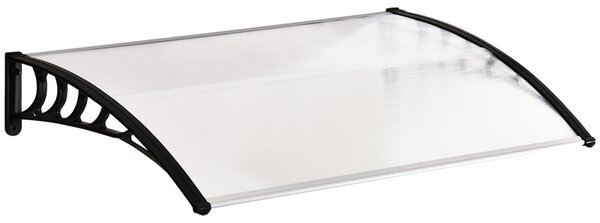 Baldachim na drzwi wejciowe Outsunny 89 x 122 cm, poliwglanowy, ukowy, z ochron UV, chronicy przed deszczem i socem, do stosowania na zewntrz, biay