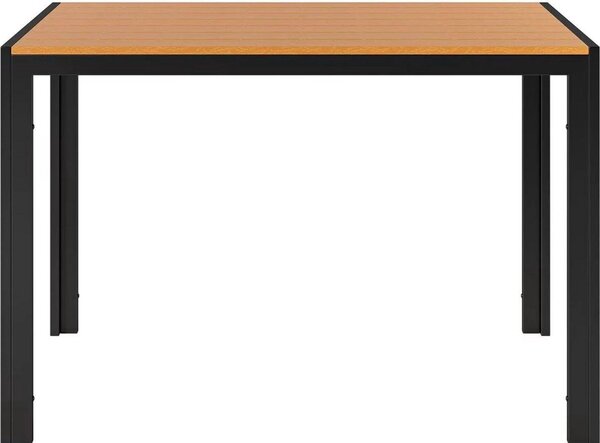 Stó ogrodowy Zyrell Aluminium – prostoktny – 110 x 70 x 73 cm – stó ogrodowy na taras i do ogrodu – blat z kompozytu WPC z metalowymi listwami