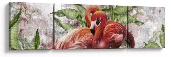 Obraz - Flamingi (170x50 cm)