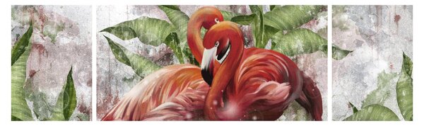 Obraz - Flamingi (170x50 cm)