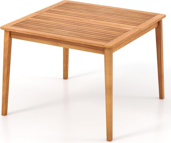 Stó ogrodowy KOMFOTTEU z otworem na parasol 5 cm, stó jadalniany z drewna akacjowego, drewniany stó dla 4/6/8 osób, stó tarasowy do ogrodu, na podwórko, werand (model 1)