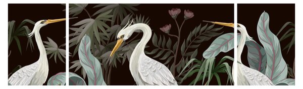 Obraz - Ptaki (170x50 cm)