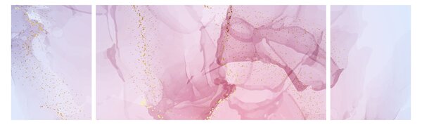 Obraz - Różowe plamy (170x50 cm)