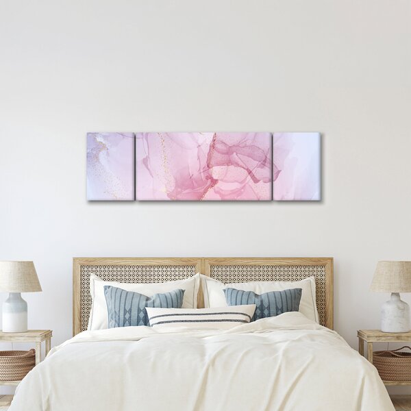 Obraz - Różowe plamy (170x50 cm)