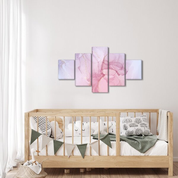 Obraz - Różowe plamy (125x70 cm)