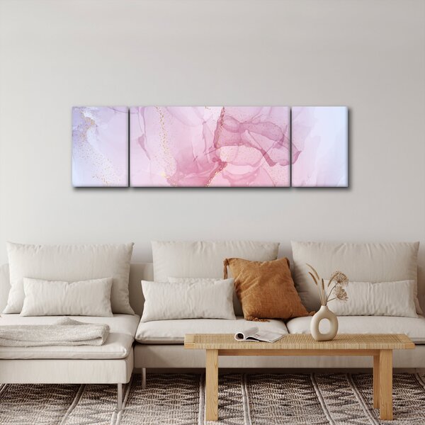 Obraz - Różowe plamy (170x50 cm)