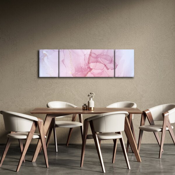 Obraz - Różowe plamy (170x50 cm)