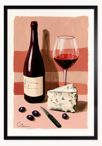 Oprawiony druk cyfrowy Crimson Indulgence