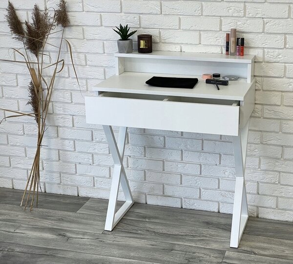 Toaletka / konsola "LENA PLUS" biały mat 75cm, białe X