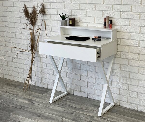 Toaletka / konsola "LENA PLUS" biały mat 75cm, białe X