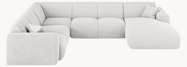 Panoramiczna sofa narożna Chenille Nolio (6-osobowa)