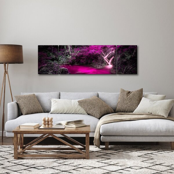 Obraz - Różowy las (170x50 cm)