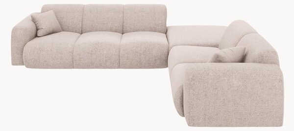 Sofa narożna z szenilu Nolio (4-osobowa)
