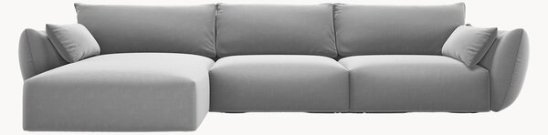 Sofa narożna z weluru Matera (4-osobowa)