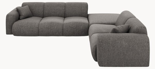 Sofa narożna z szenilu Nolio (4-osobowa)