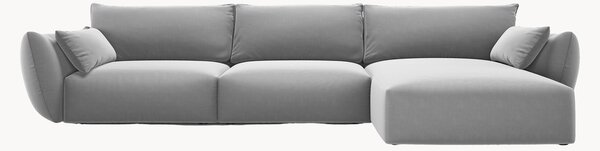 Sofa narożna z weluru Matera (4-osobowa)