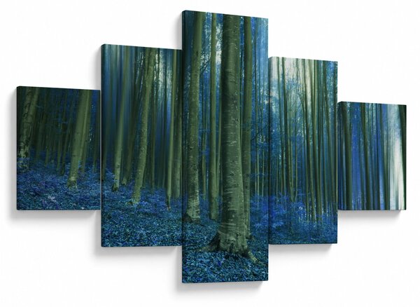 Obraz - Niebieski las (125x70 cm)