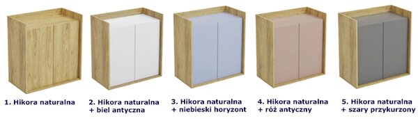 Szafka modułowa dwudrzwiowa hikora + róż antyczny S0-S41