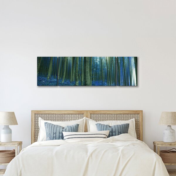 Obraz - Niebieski las (170x50 cm)