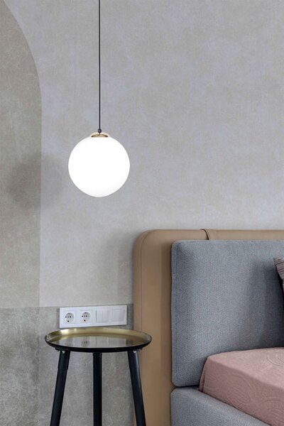 Lampa wisząca ze szklanym kloszem 30 cm - 5X S845 K0-N18