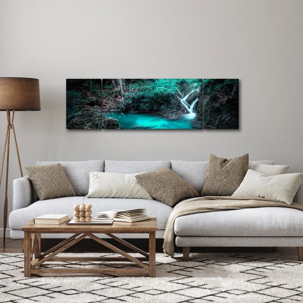 Obraz - Turkusowe jezioro (170x50 cm)