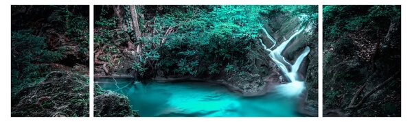Obraz - Turkusowe jezioro (170x50 cm)