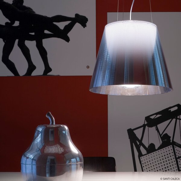 Lampa Wisząca FLOS, KTribe, ściemnialny, szary, salon, tworzywo sztuczne, design