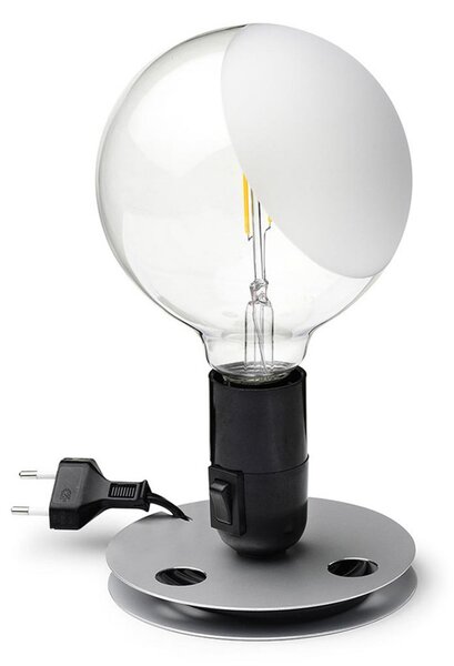 Lampa Stołowa FLOS, Lampadina, czarny, salon, metal, design
