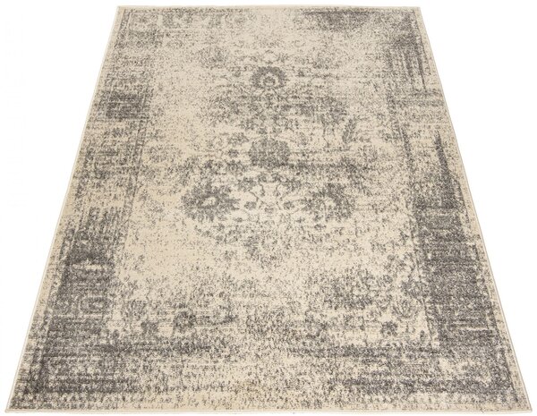 Szary prostokątny dywan pokojowy vintage - Mosani 4X