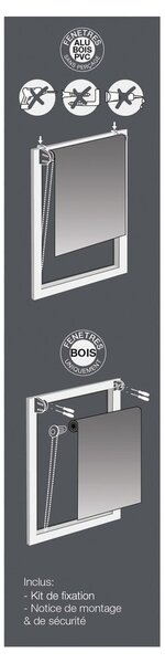 Jasnobrązowa tekstylna roleta 60x90 cm Occult – douceur d'intérieur