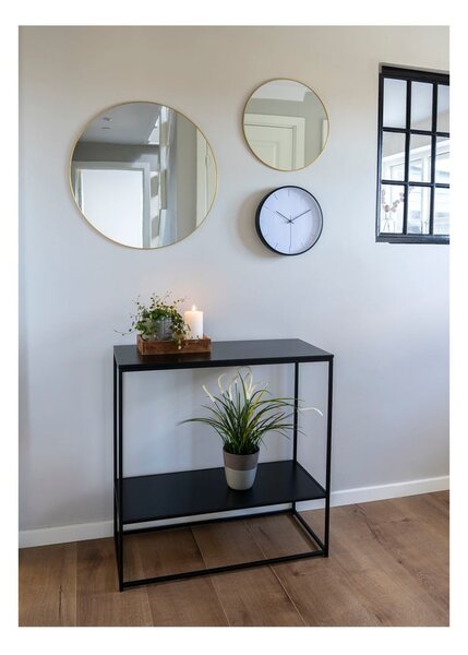 Czarna konsola z czarnym blatem 80x36 cm Vita – House Nordic