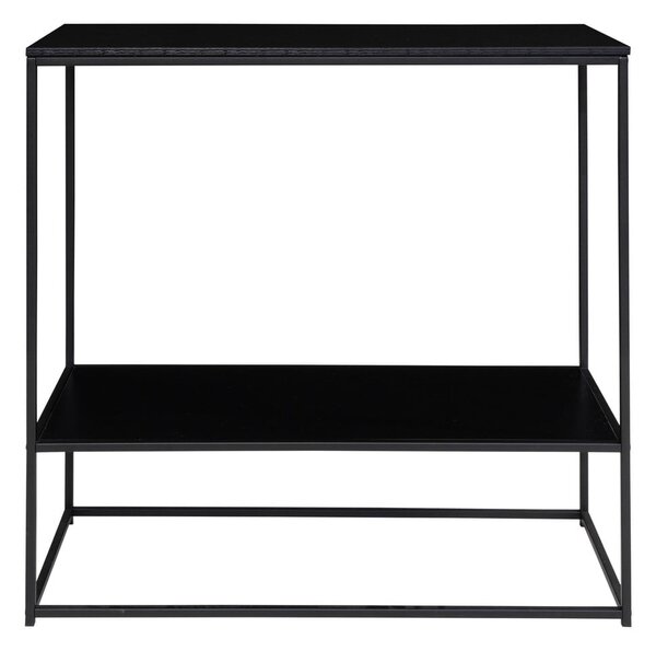 Czarna konsola z czarnym blatem 80x36 cm Vita – House Nordic