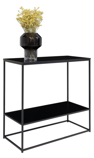 Czarna konsola z czarnym blatem 80x36 cm Vita – House Nordic