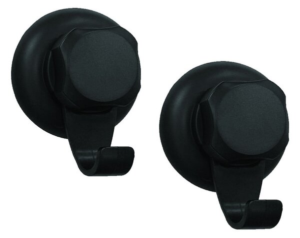 Czarne stalowe haczyki bez wiercenia zestaw 2 szt. Bestlock – Compactor