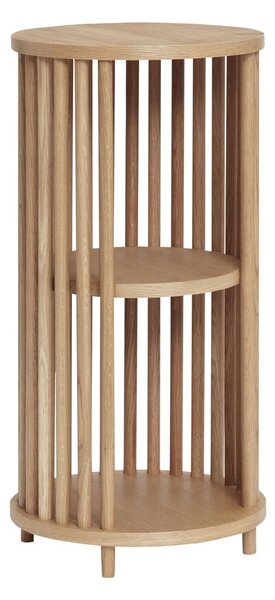Konsola z drewna dębowego Hübsch Folk, ø 35 cm