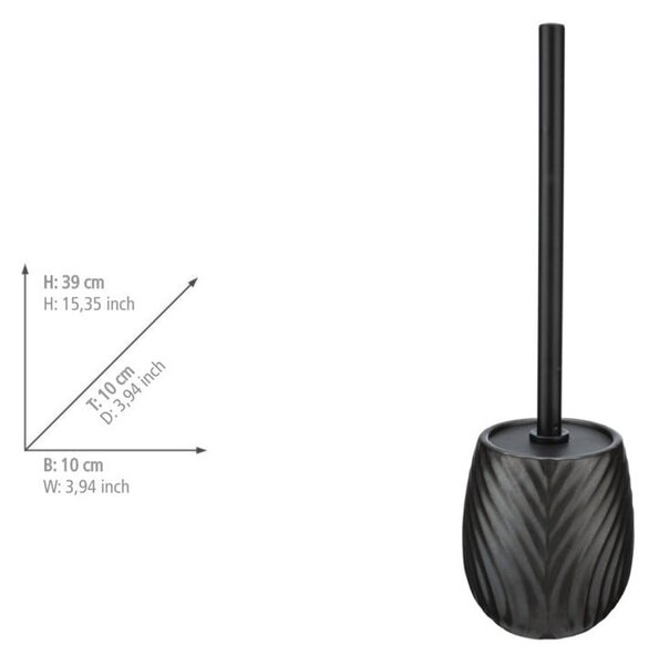Antracytowa ceramiczna szczotka do WC Idro – Wenko
