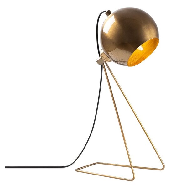 Lampa stołowa w kolorze miedzi z metalowym kloszem (wysokość 45 cm) Oala – Opviq lights
