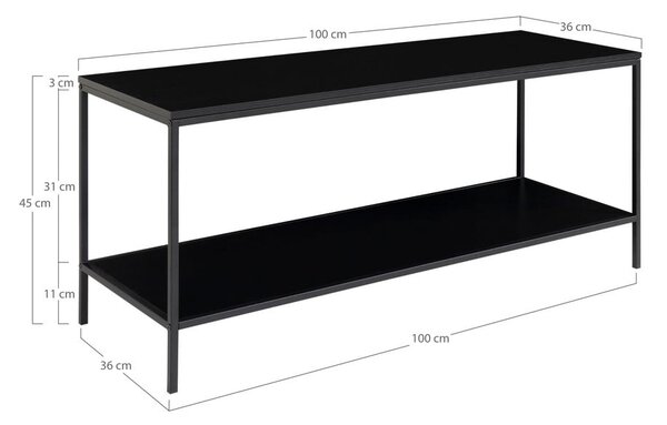 Czarna szafka pod TV 36x45 cm Vita – House Nordic