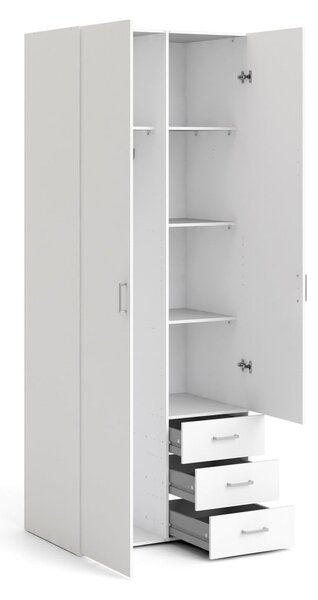 Biała szafa 78x200 cm Space – Tvilum