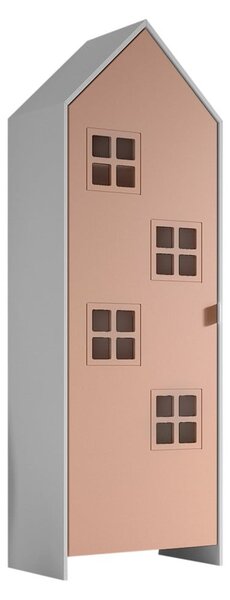 Biała/różowa szafa dziecięca 58x172x37 cm Casami Bruges – Vipack