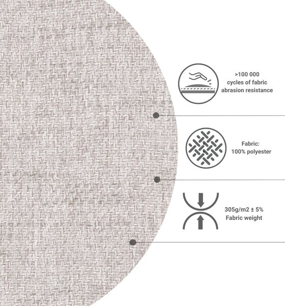 Beżowo-naturalne łóżko boxspring ze schowkiem 180x200 cm Faro – Maison de Rêve
